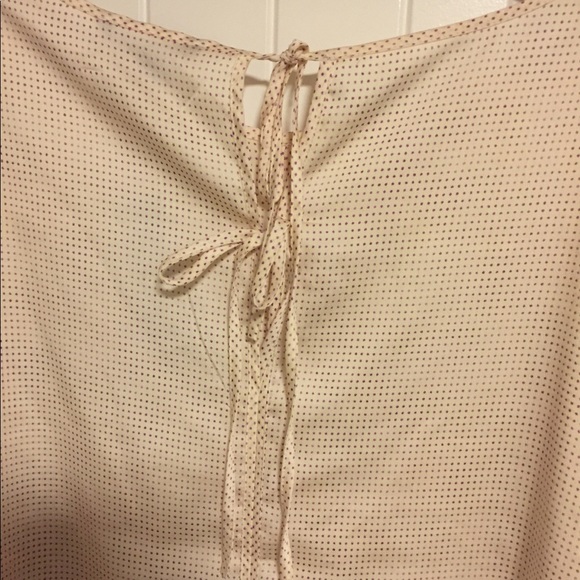 Banana Republic Silky Polka Dot Blouse w/Back Ties - Picture 4 of 8